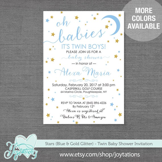twin boy baby shower invitations