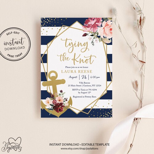 Instant Download Nautical Bridal Shower Games Package - Etsy