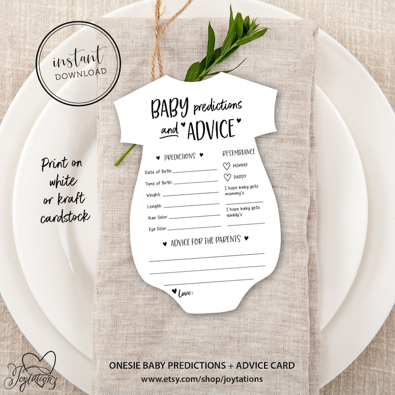 Baby Predictions And Advice Baby Shower Game Printable Etsy Baby Predictions And Advice Baby Shower Game Printable Etsy