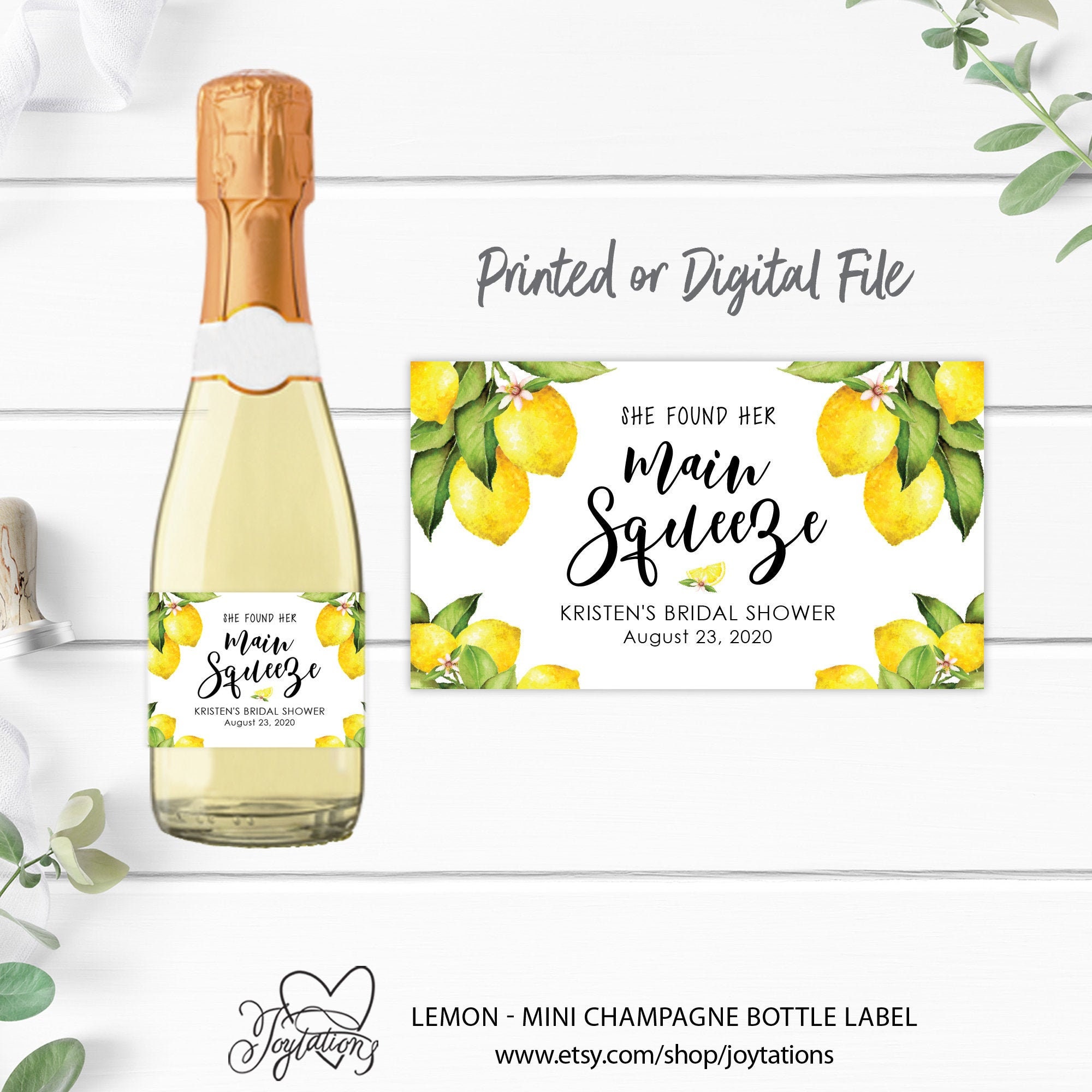 Paper &amp; Party Supplies Tropical Greenery Mini Bridal Shower Champagne ...