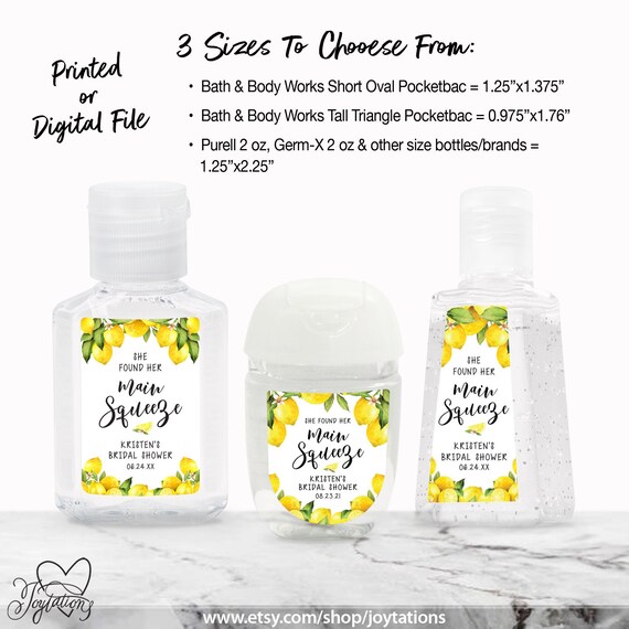 Lemon Hand Sanitizer Labels Printed Or Digital File Printable Bridal lemon-hand-sanitizer-labels-printed-or-digital-file-printable-bridal