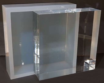 Square 25cm x 7cm Sharp Corner Square Food & Heat Safe Silicone Mould.  large Block, Slab, Brick
