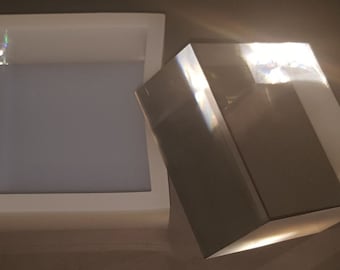 Square 10cm x 5cm (Extra Deep) Sharp Corner Food & Heat Safe Silicone Mould.  Block, Brick for Resin, Soap, Jewellery, Crafts.