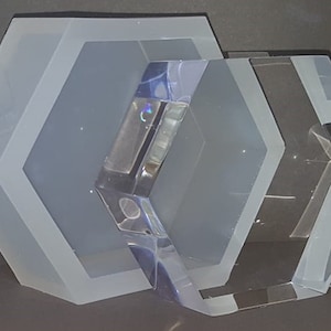 Hexagon 15cm x 5cm Food & Heat Safe Silicone Mould.  Block, Stand, Brick for Resin, Soap, Jewellery, Crafts.