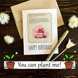 Carte d'anniversaire à planter du MDN | Carte écologique du MDN | Anniversaire D&D | Fleurs sauvages à cultiver du MdD | Cadeau MdD | Carte éclaireur