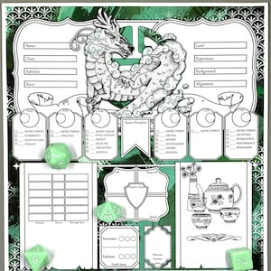 Ascendant Monk DnD 5e Character Sheet Digital Download