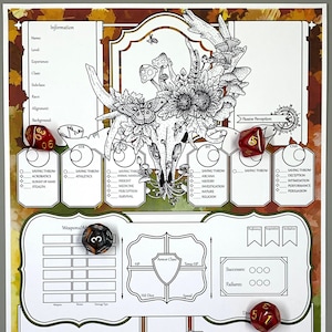 Kraken Dnd 5e Character Sheet Dnd Character Journal Dungeons and