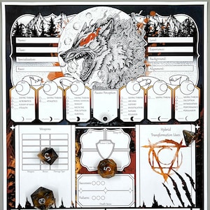 Blood Hunter DnD 5e-tekenblad | DnD-personagedagboek | Kerkers en draken | DnD-invulbare pdf | DnD-notitieboek | DnD Halloween | TTRPG