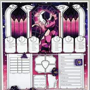 Wizard DnD 5e Character Sheet Digital Download