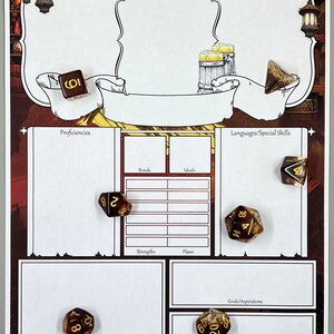 Tavern Dnd 5e Character Sheet | Dnd Character Journal | Dungeons and ...