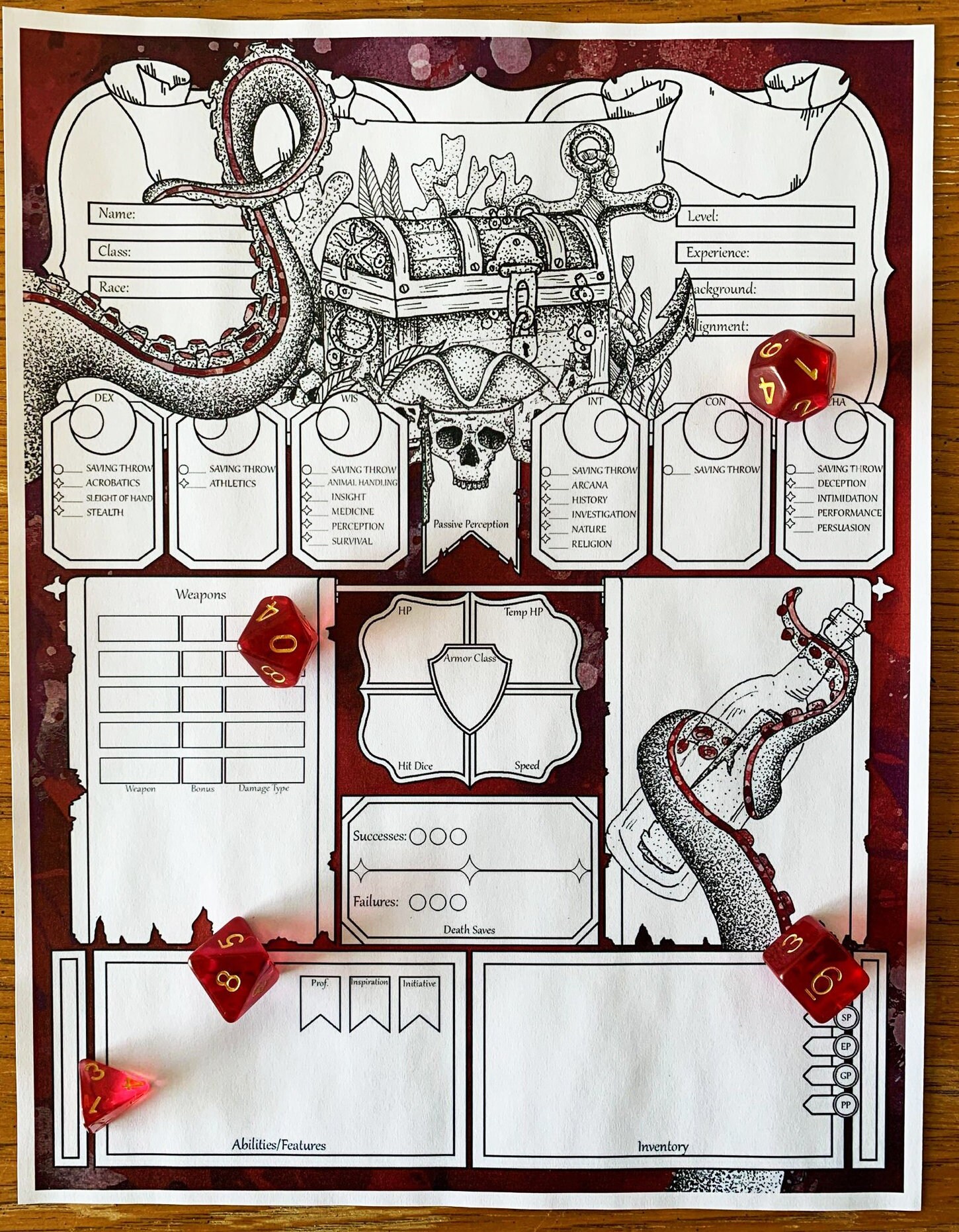Dnd Character Sheet Rogue Swashbuckler Etsy Dnd Character Sheet Rogue Swashbuckler Etsy