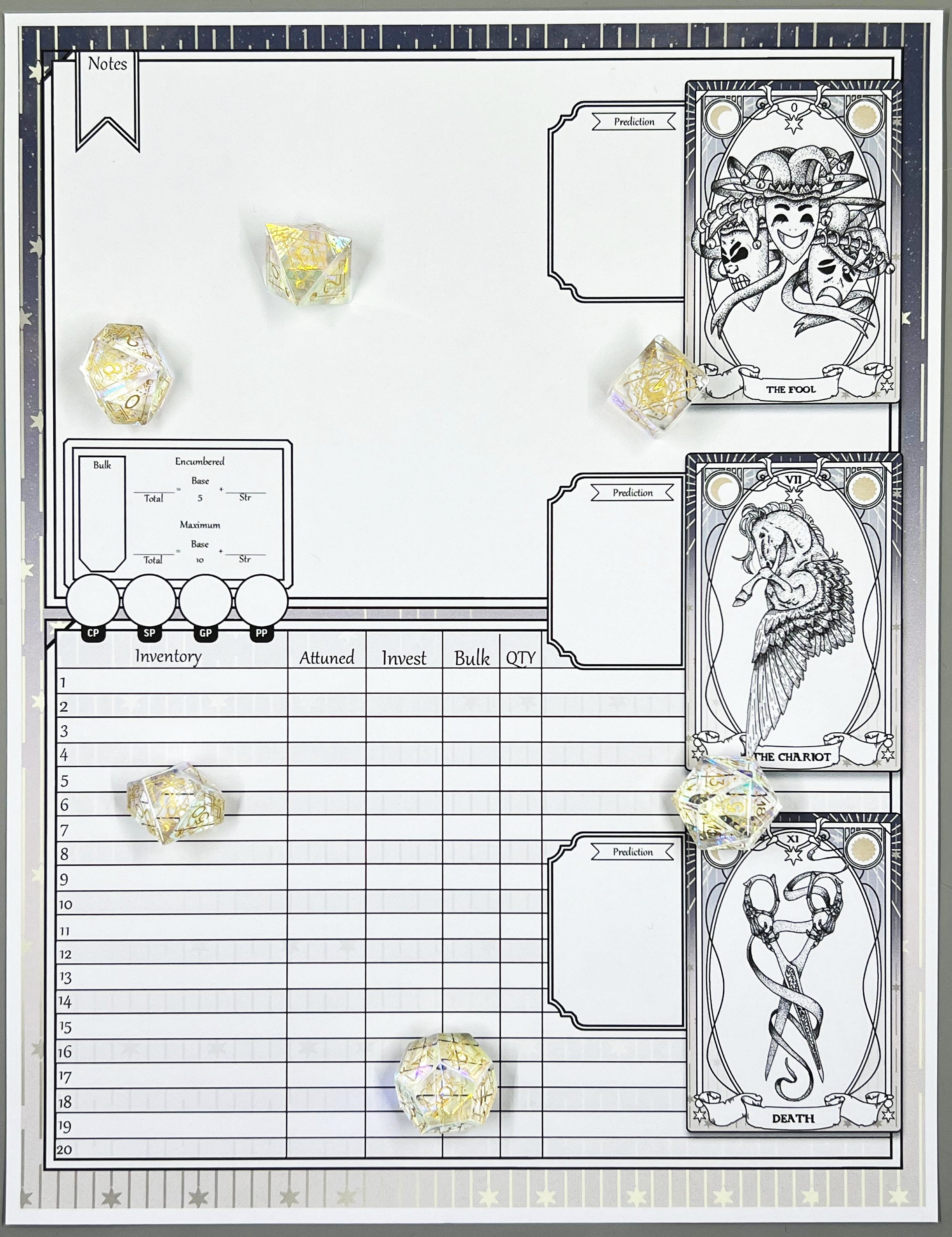 Oracle Character Pathfinder the Oracle 2e Character Sheet Digital Download - Etsy