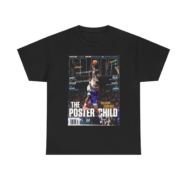 Anthony Edwards Minnesota Timberwolves NBA Slam Cover Tee Shirt