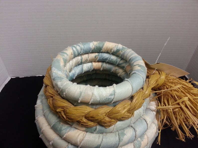 Coiled Rag Rope Basket With Lid by Fine Rag Basketry Etsy