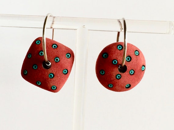 ROUND and SQUARE EARRINGS Designer Made - image 10