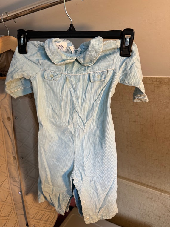 blue zip up baby toddler jumpsuit