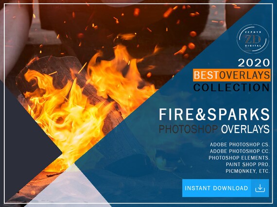 60 Feuer Und Funken Photoshop Overlays Flammen Foto Schicht Etsy