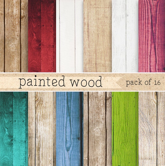 Wood Digital Paper Colorful Rustic Wood Texture and Etsy