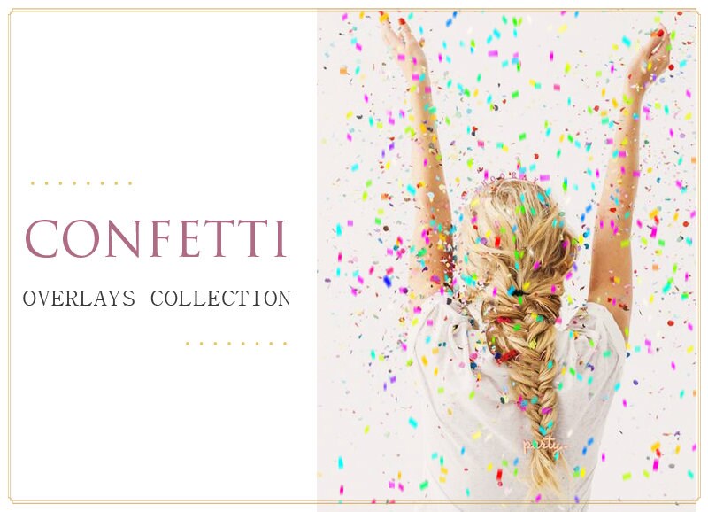45 Confetti Overlays GOLD Confetti Glitter Photo Etsy
