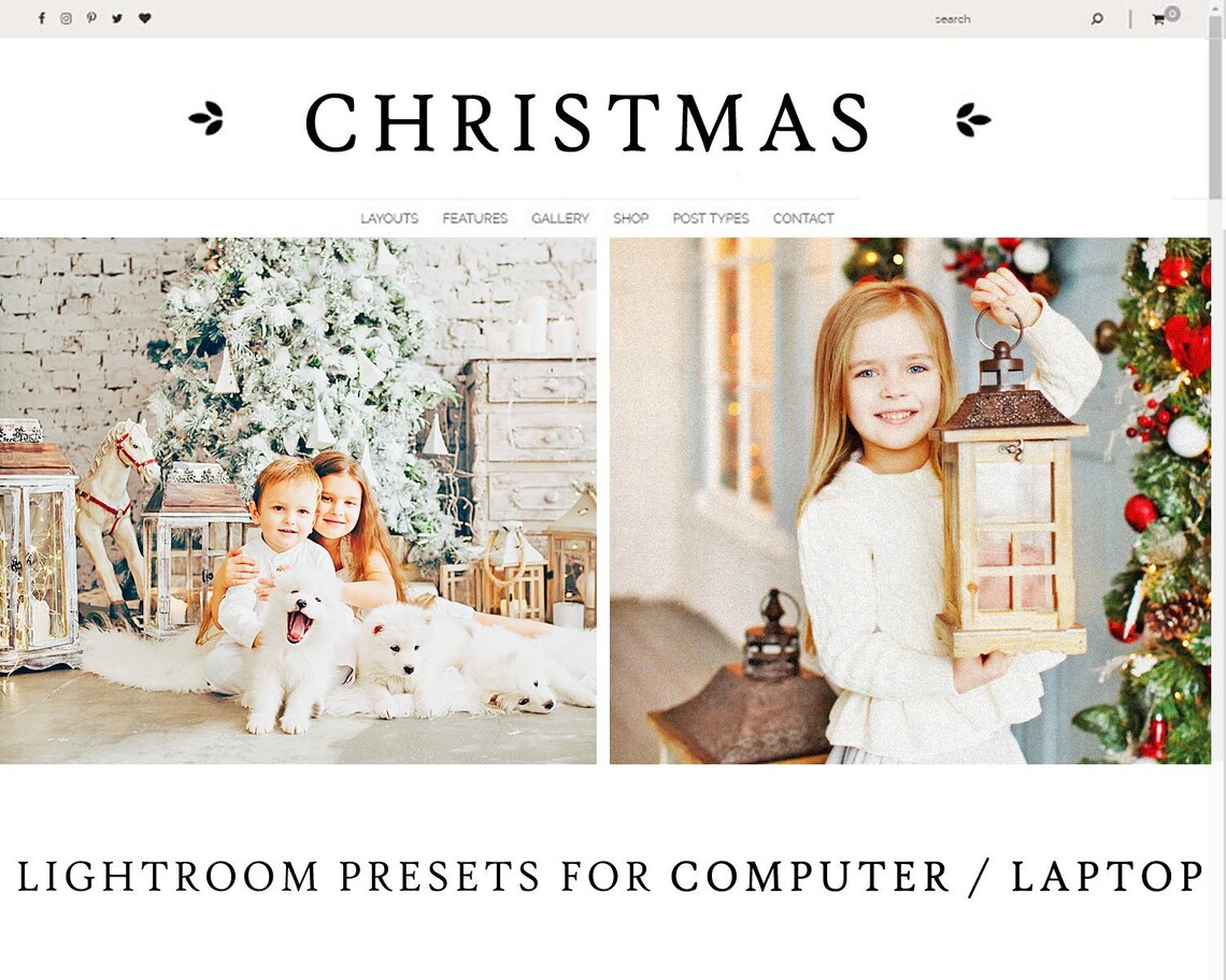 50 CHRISTMAS DESKTOP LIGHTROOM presets | Etsy