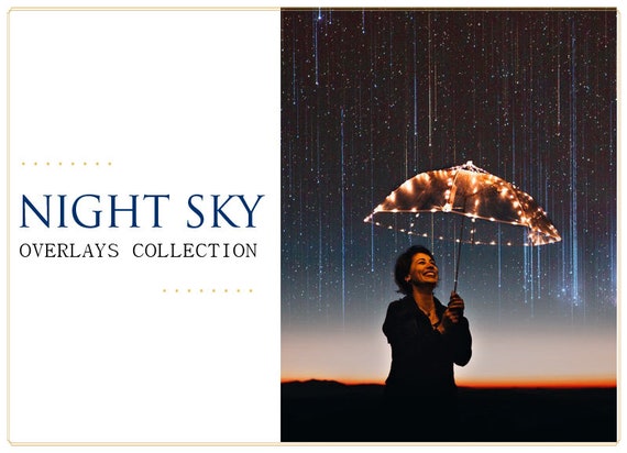 70 Nuit Ciel Photoshop Superpositions Couche Photo Lune Décor De Fond Nuit étoilée Pour Les Photographes étoiles Filantes Effet Réaliste