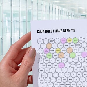 Countries I Have Been to – Color-in Travel Map Instant Download ...