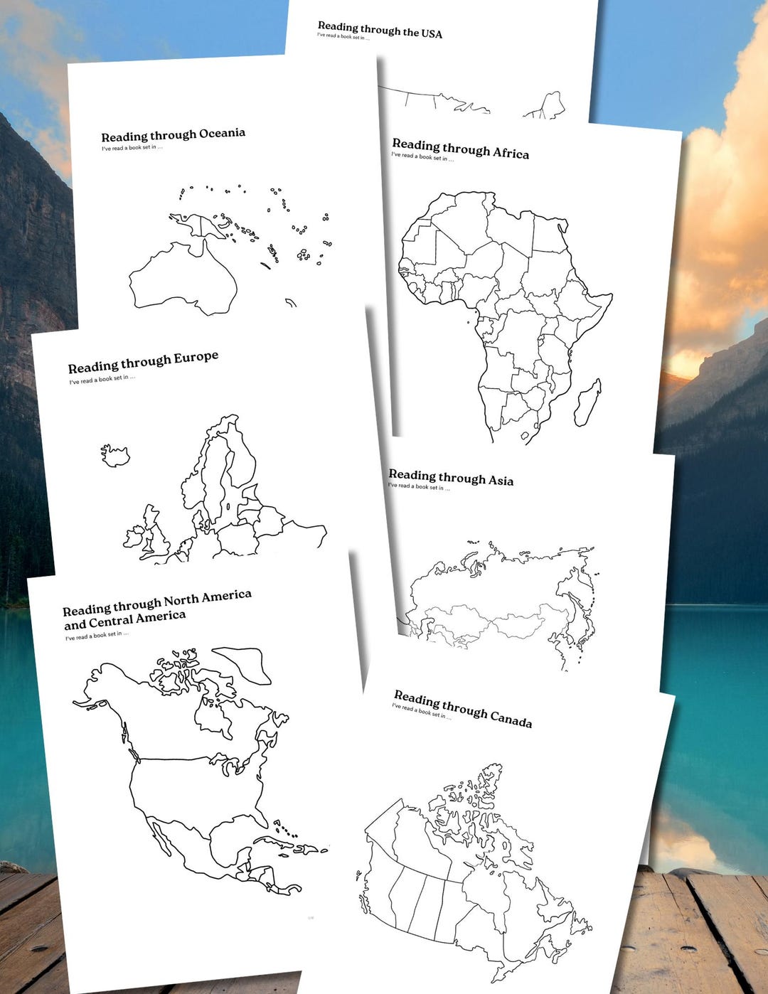 Reading Systems Map Complete BUNDLE - World Reading Challenge Maps – All 8 Printable ...