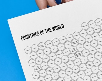 Countries of the World – Color-In List Instant Download Printable