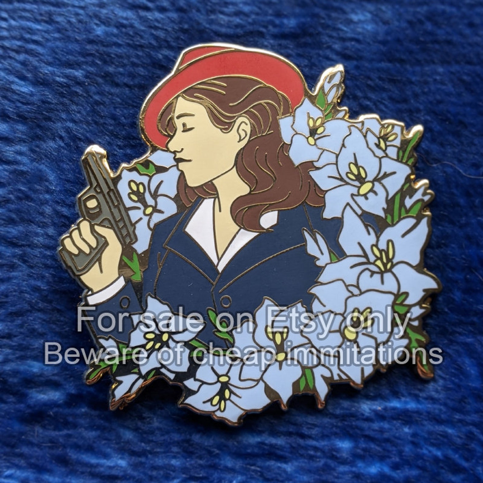 Peggy Flowers Pin Etsy