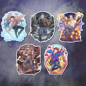 Supernatural character stickers