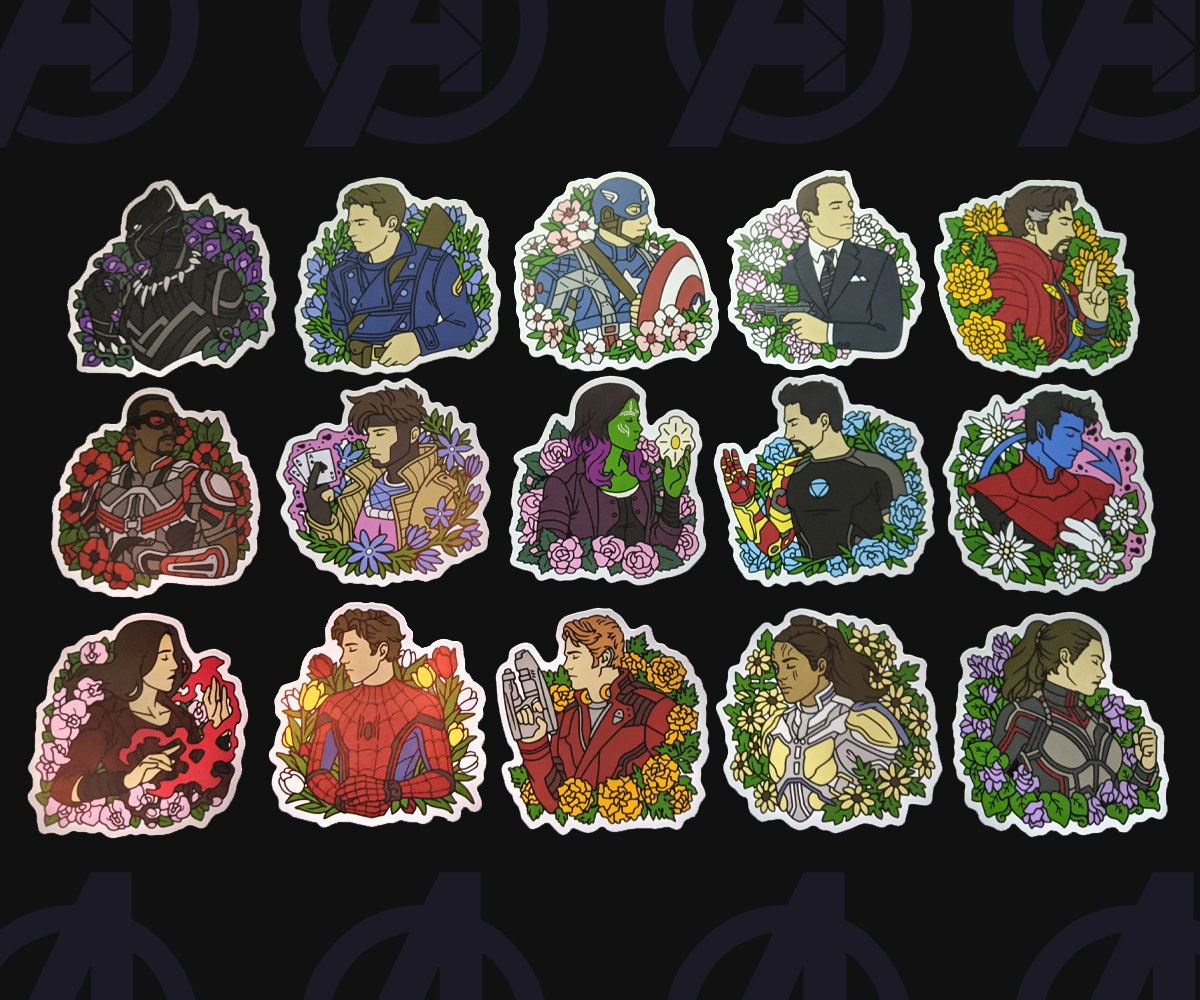 Avengers Flower Stickers SERIES 2