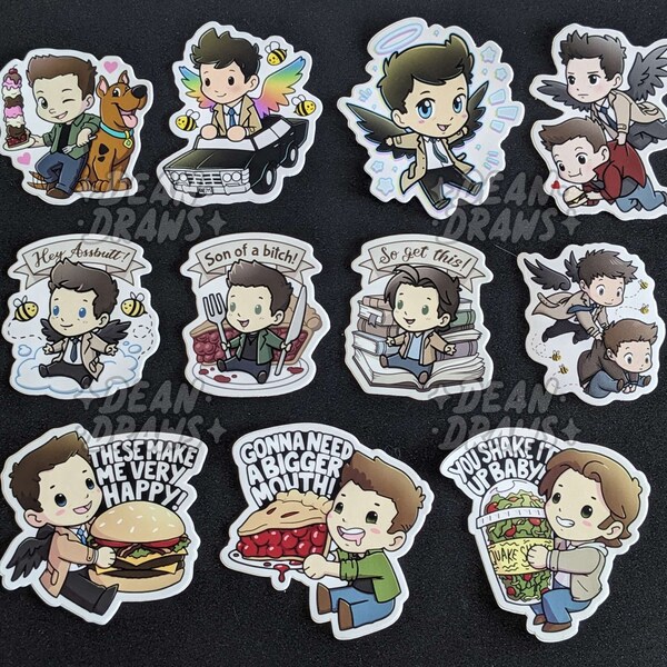 Supernatural Chibi Stickers