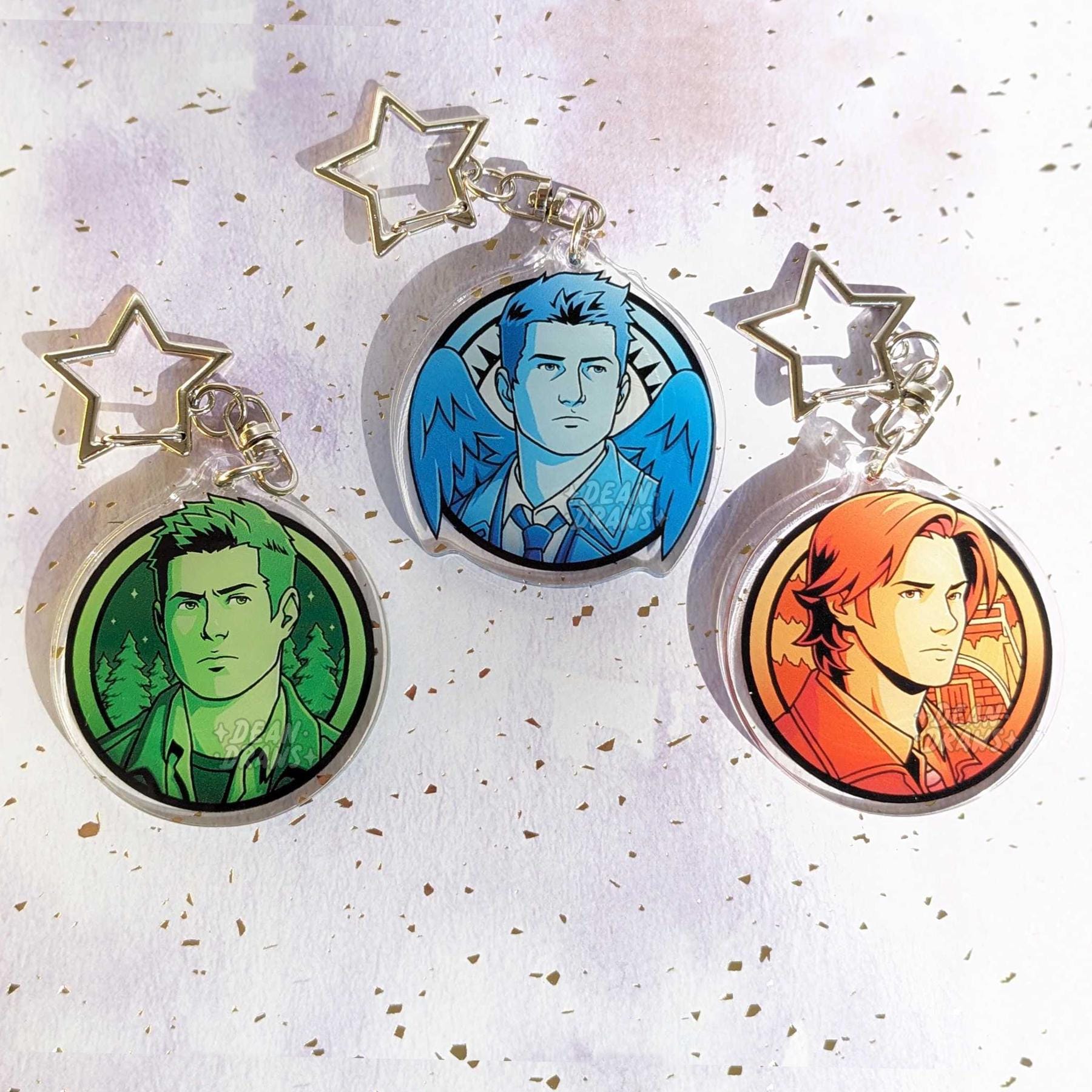 Crowley supernatural keychain - Etsy België, image size:1800x1800