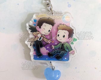 Destiel Heart Keychain