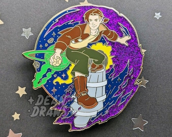 Galaxy Surfer Jumbo Pin