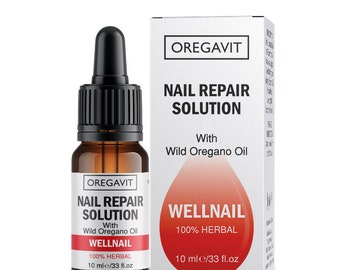 AROMAVITA,Oregavit WellNail Nail & Toenail Repair- Oregano Oil Based natural antifungal with Jojoba, Almond Oil, Vit E - Strong, Clear Nails