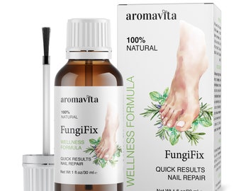 FungiFIX Total Nail Repair: Naturally Fast-Acting & Long-Lasting Formula, Vegan-Friendly, for Stronger Nails - 1 fl.oz/30ml