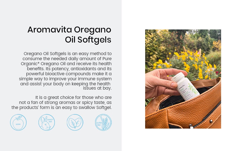 Aromavita Oregano Oil Softgels Digestive, Kidney & Bladder Support