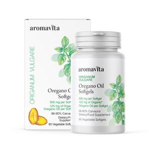 Oregano Oil Capsules – Pure Greek Oregano with 86-90% Carvacrol | Natural, Vegan Supplement, 60 Softgels