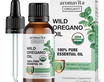 100% reines unverdünntes ätherisches Öl aus wildem Oregano, griechischer Herkunft, hochpotent, Bio-zertifiziert