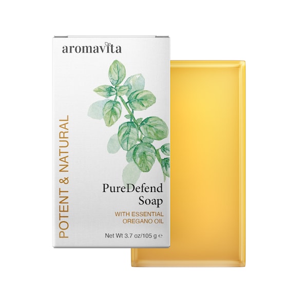 Pure Defend Oregano Oil Soap | Natural Antibacterial Soap | For Athletes Foot | Jock Itch And Odors | Helps Cleanse the Skin from Acne
