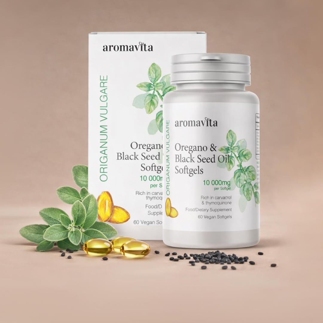 Bio Oregano & Schwarzkümmelöl Softgels - Hoher Carpacrol und Thymoquinon, Vegan
