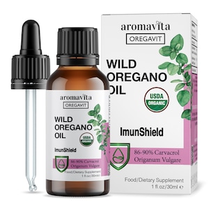 Wild Greek Organic Oregano Oil: 86-90% Carvacrol Vegan Supplement seasonal support (30ml)