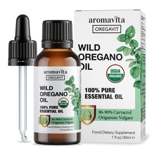 100% Pure Organic Wild Oregano Oil – Undiluted, Potent Essential Oil | Natural USDA bio Organic