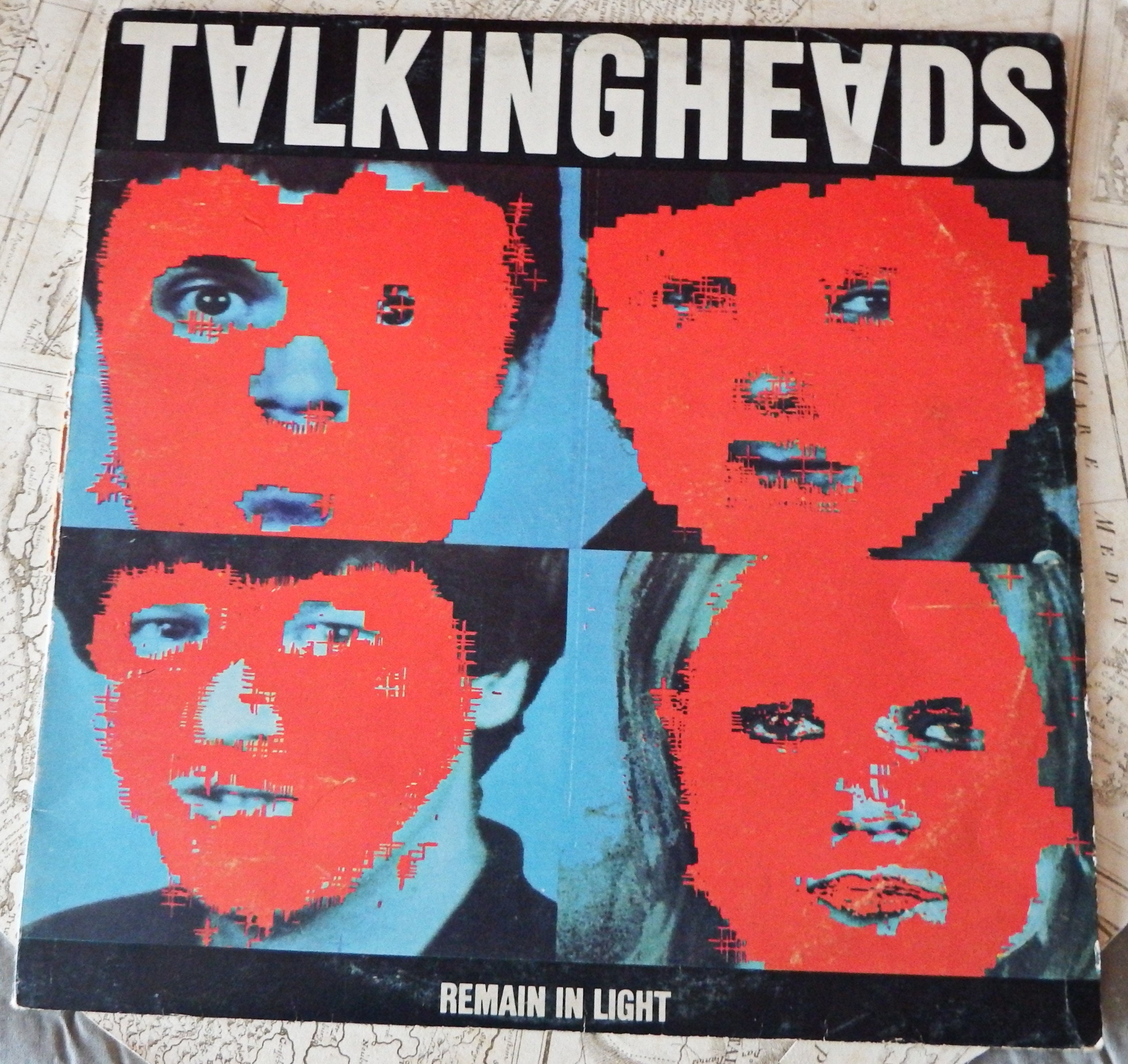 Talking Heads Vintage Vinyl, - Remain in Light 4th Album, 80's Art