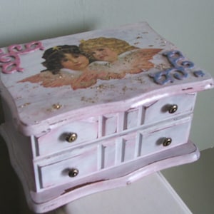Armoire Jewelry Box, Vintage Jewellery Armoire, Chest of Drawers, Organizer Box