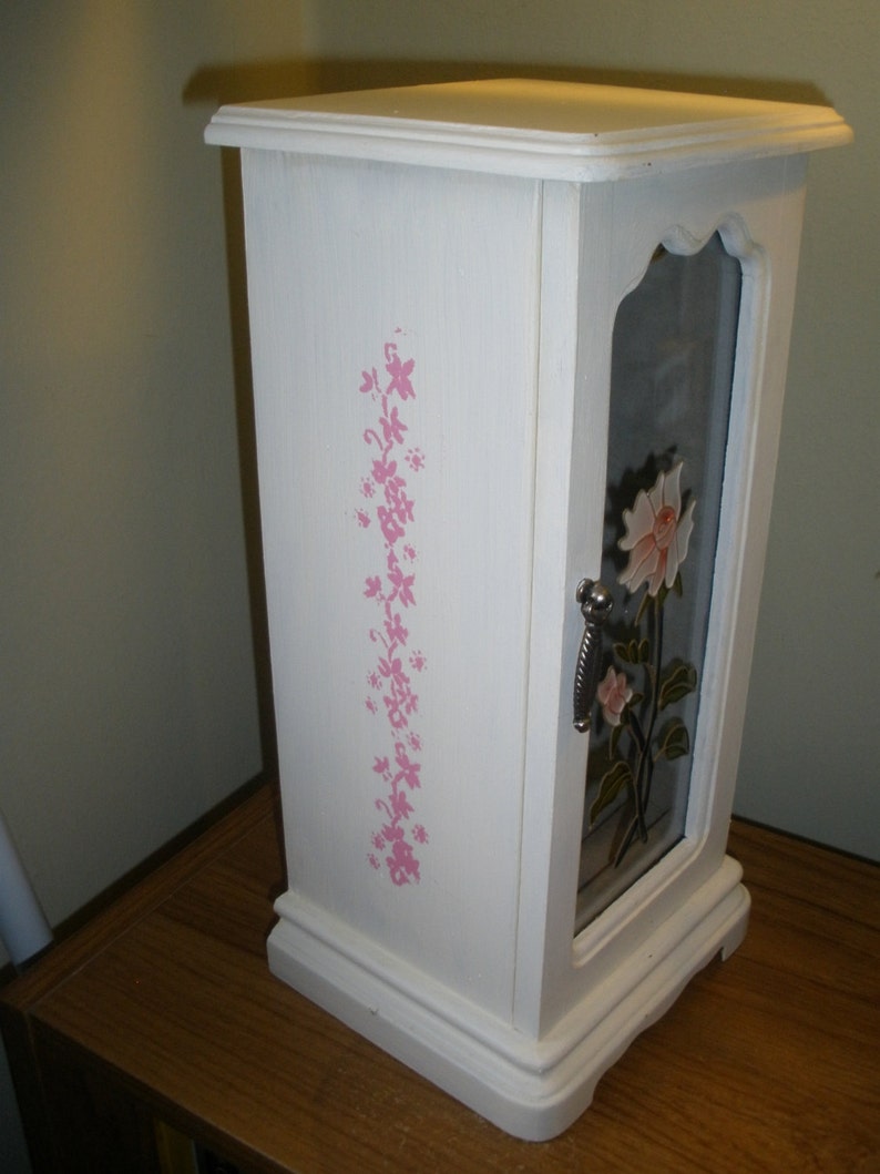 Vintage Jewelry Armoire Upcycled Jewelry Organizer Romantic Etsy