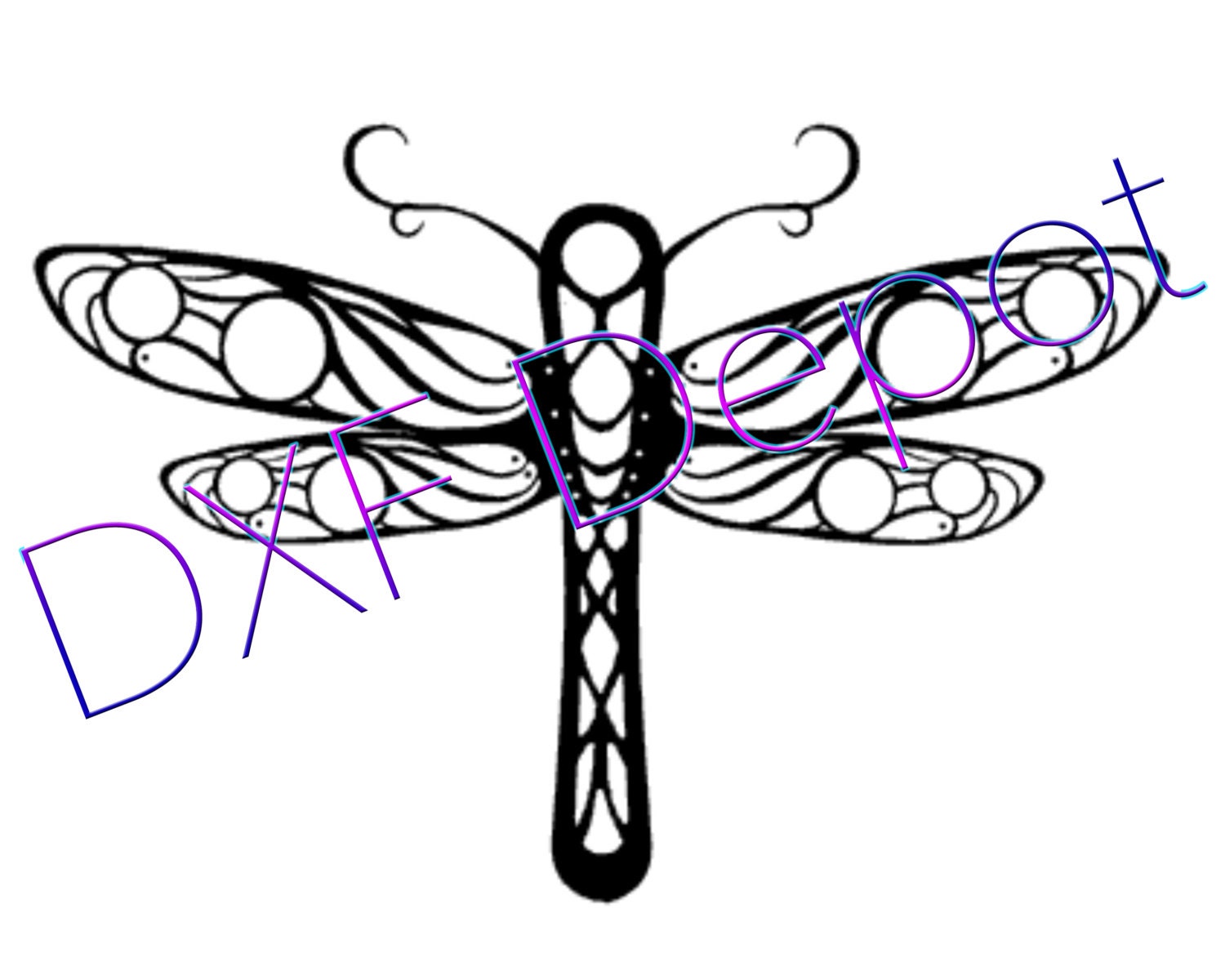 Download Dragonfly .dxf format. CNC Cut File Vector Art Clip Art | Etsy