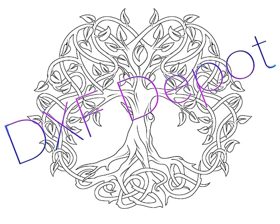 Download Tree Of Life Mandala DXF Vector Art Clip Art Png AI | Etsy