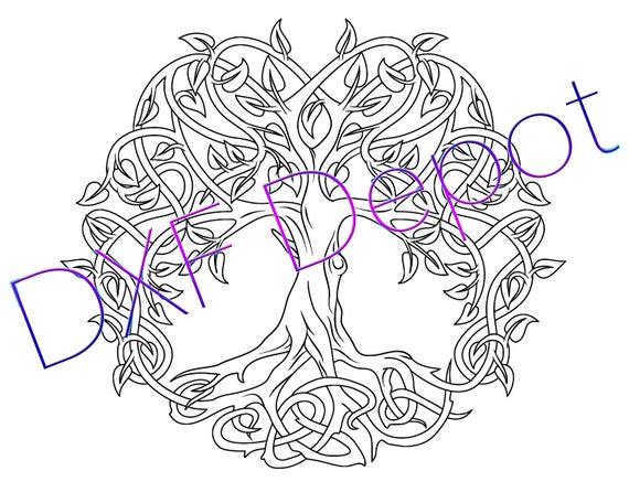 Download Tree Of Life Mandala DXF Vector Art Clip Art Png AI | Etsy